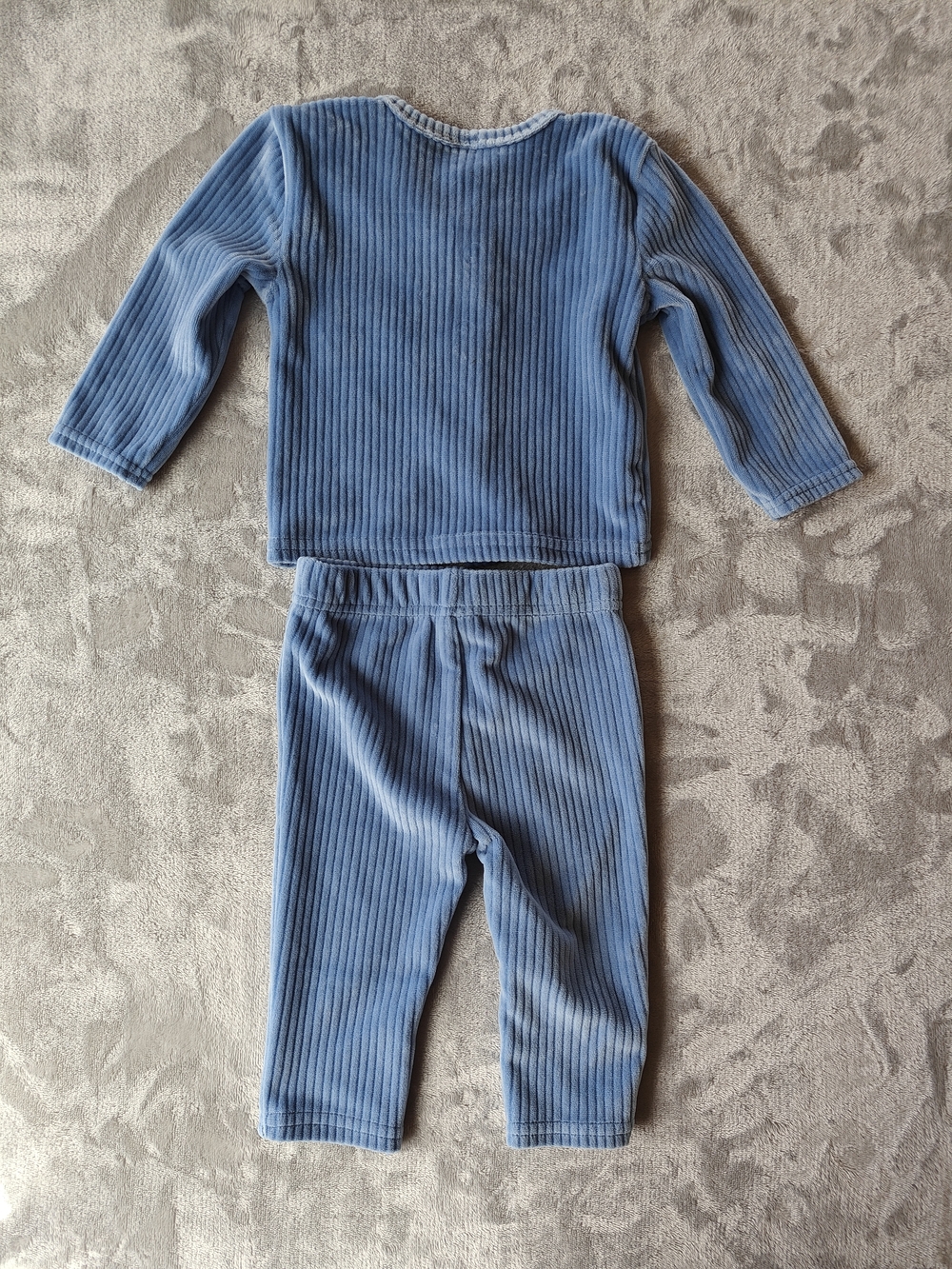 Disney Light Blue Ribbed Mickey Mouse Pajama Set - Picture 3 of 4